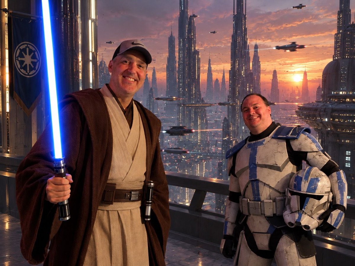SWReactionsPod's tweet photo. AI can be fun when you’re bored. #StarWars #TheCloneWars #AIPhoto #Jedi #clonetrooper https://t.co/sSdmmrdTa3
