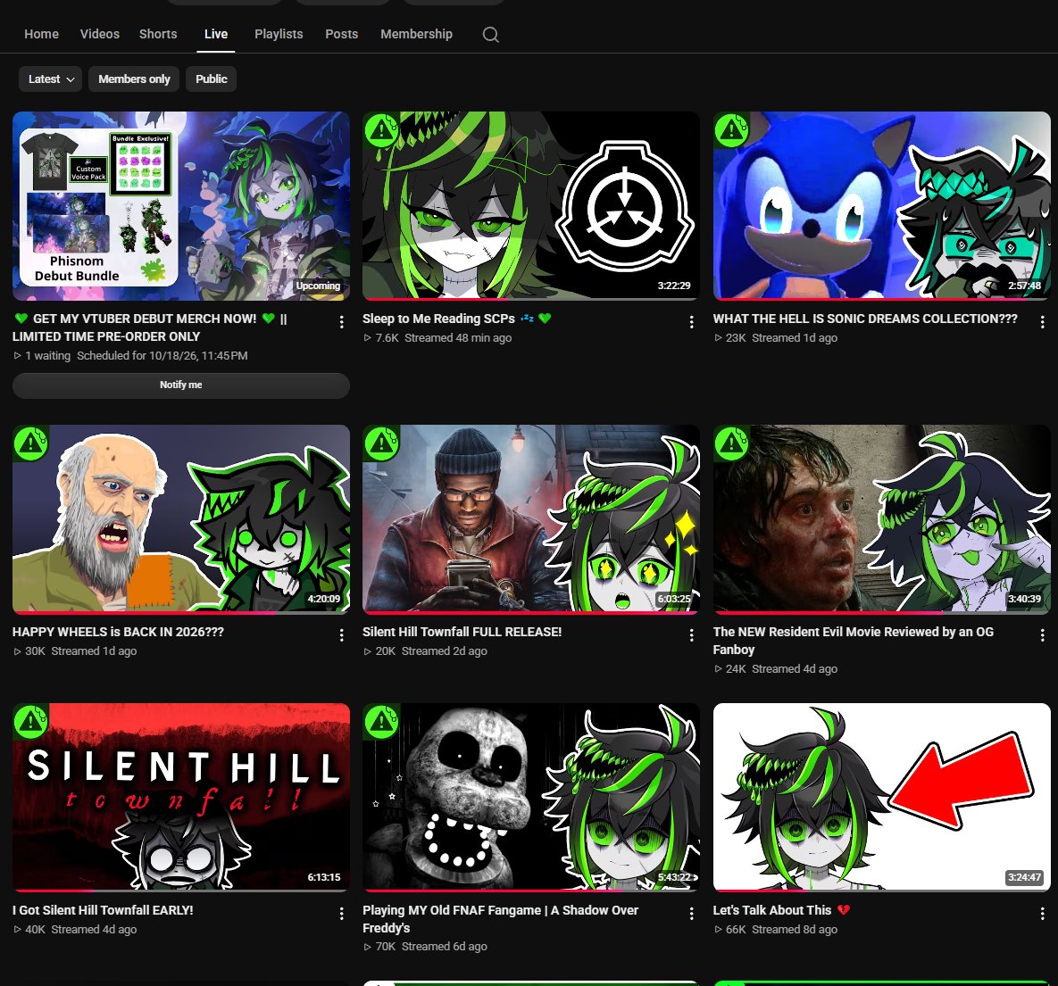 phisnom's tweet photo. ⚠️ AND THAT'S IT for the first week of streams! ⚠️

cant believe it's already been over 1 week since the Vtuber debut!

did you enjoy the streams? used to the new look? would love to know your thoughts! https://t.co/ThZAHy7J8V