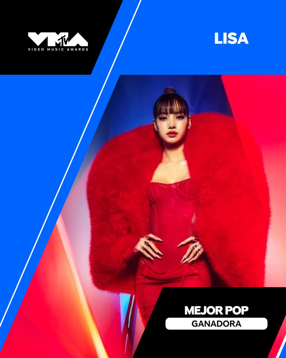 ParamountPlusMX's tweet photo. ¡LISA SE LLEVÓ EL PREMIO A MEJOR POP! 🏆💗👑 ¡Toda una reina, felicidades! 🔥🎤

#VMAs #ParamountPlus #MTV https://t.co/mtakWXlyJE