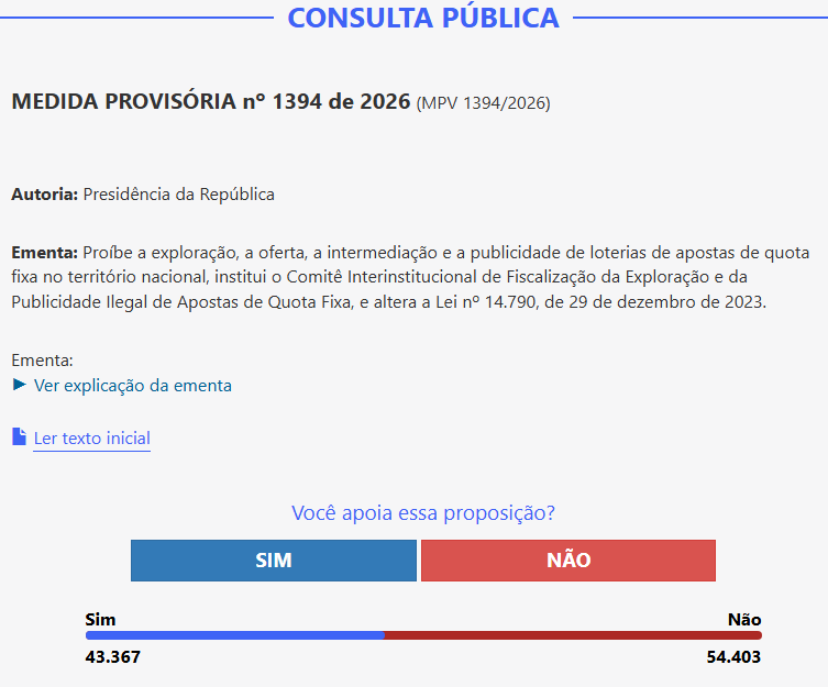 leticia_cosmos's tweet photo. Consulta pública pelo fim da oferta e publicidade das bets!!! Votem SIM

https://t.co/ovW9ssMjzU https://t.co/efjEQPM0wG