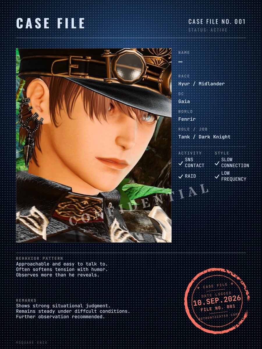 odango_game_aa's tweet photo. フレンドのSSを、資料風のカードにしたいなと思って作ったジェネレーターです。
交流スタイルや遊ぶ頻度メインの、シンプルなキャラカにしてみました。
デザイン3種｜JP / EN対応｜ブラウザ完結

次回のテーマの参考にもしたいので、自由に遊んでもらえたら嬉しいです✨

🔗https://t.co/ZjQonQmLWV
#FF14 #FF14キャラクターカード