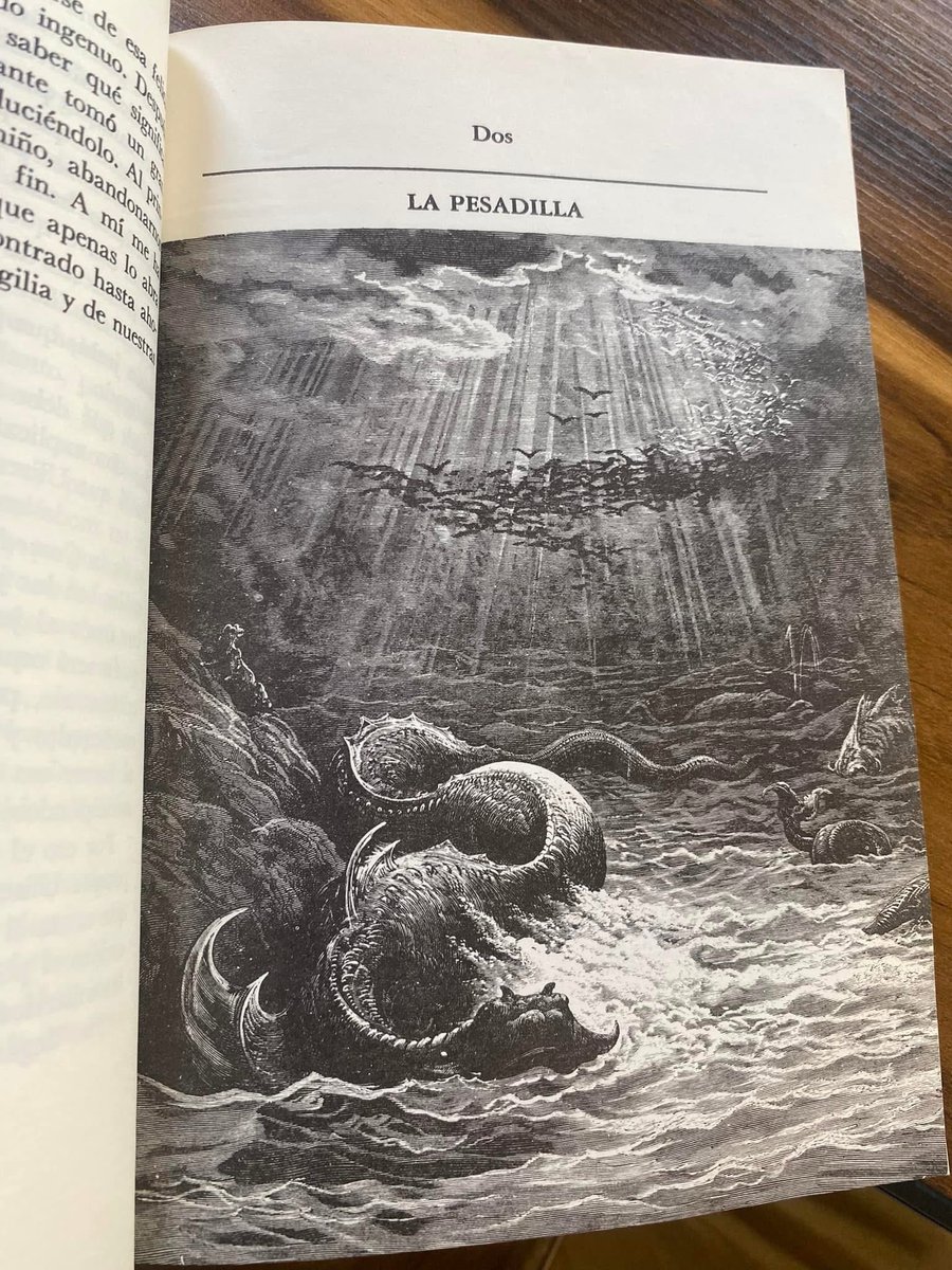 gojauregui's tweet photo. Primera edición de “Siete noches”, de Borges. Con ilustraciones de Doré. https://t.co/Hw3pcyo4Gx