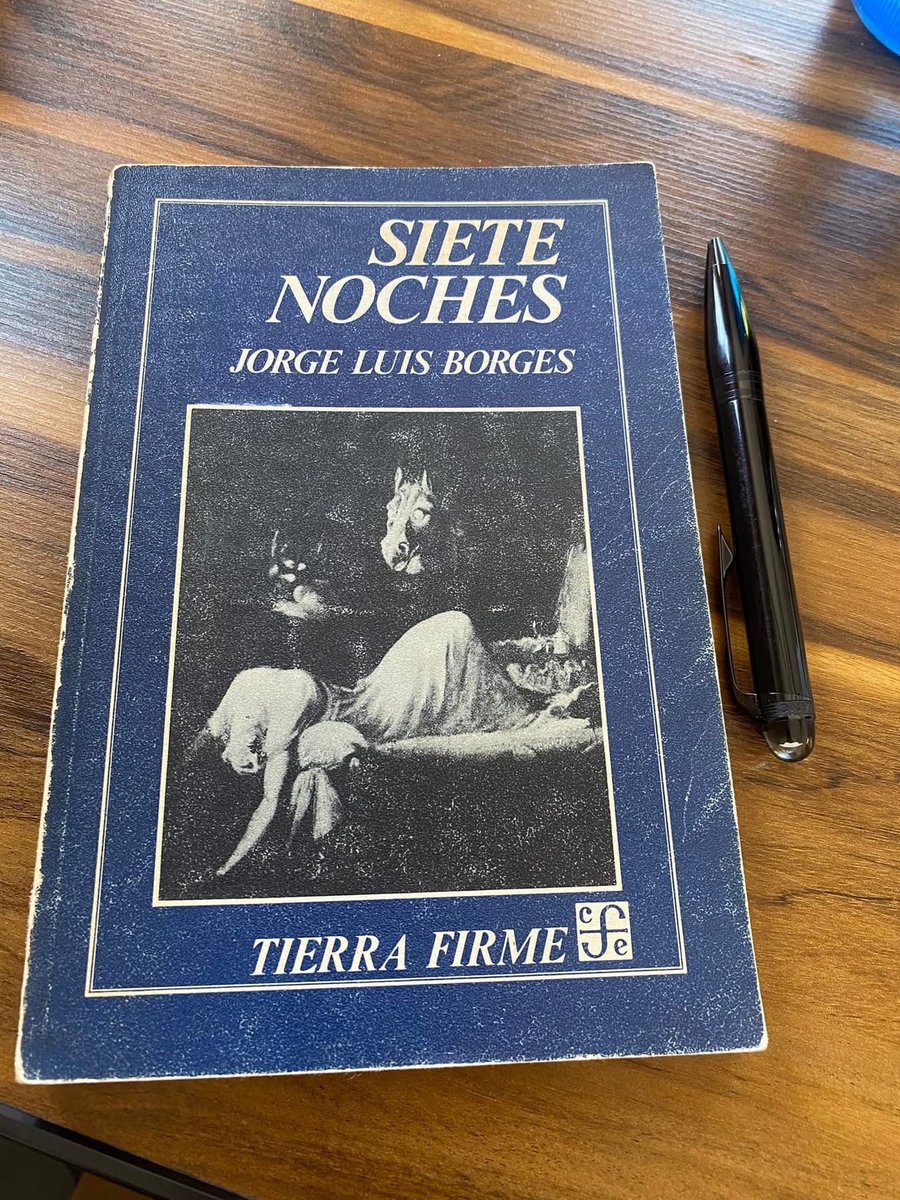 gojauregui's tweet photo. Primera edición de “Siete noches”, de Borges. Con ilustraciones de Doré. https://t.co/Hw3pcyo4Gx