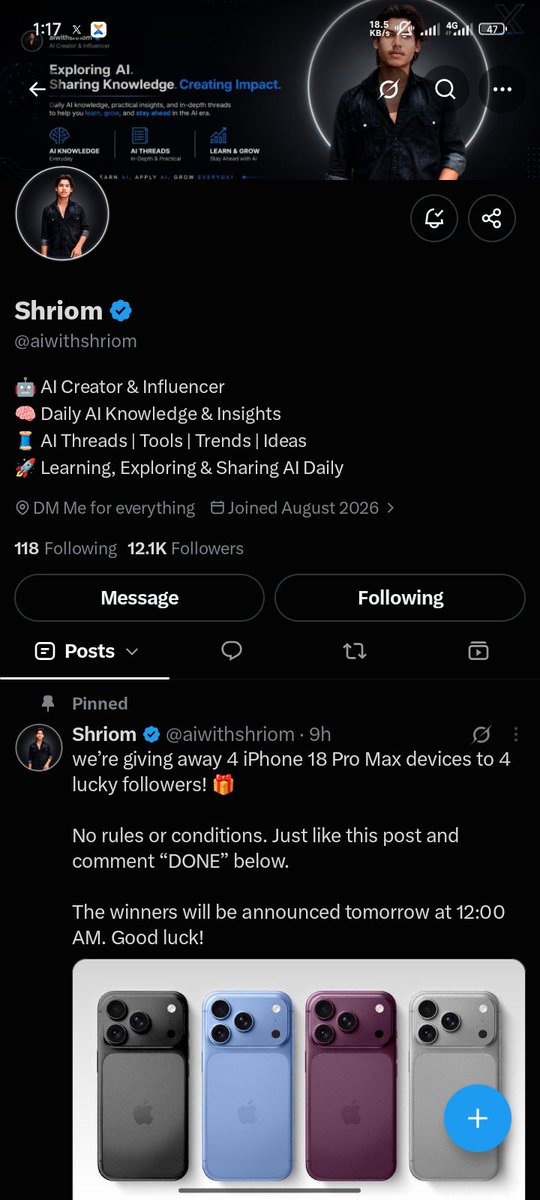 JohnSmitho7tco's tweet photo. @aiwithshriom Iphone https://t.co/uSM4RMhYcQ