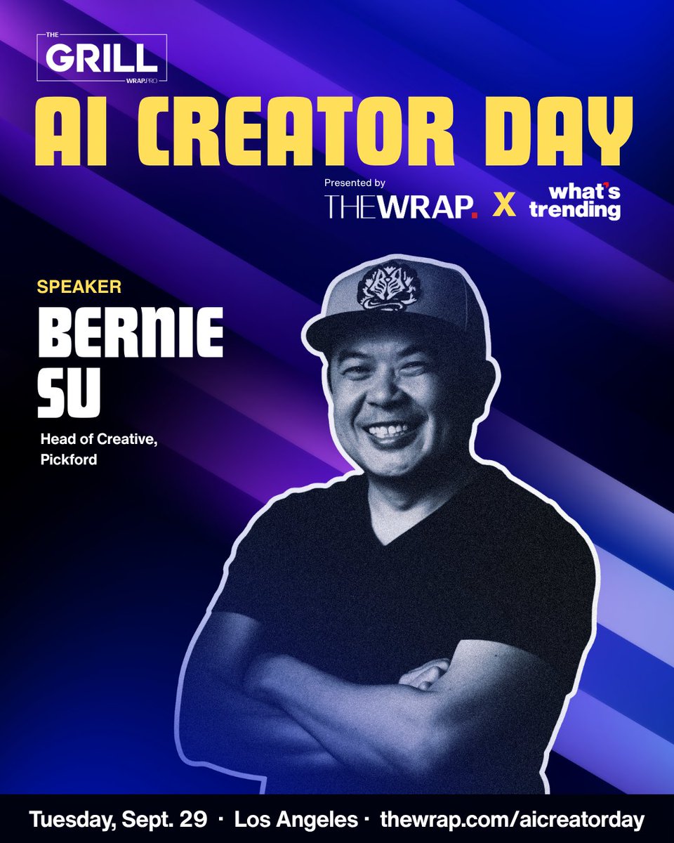 Pickford_AI's tweet photo. Our head of creative @BernieSu joins an amazing panel of OG YouTube creators at @TheWrap, discussing how they're using AI in their creative processes.
@Jessewelle @TarynSouthern @DeStorm - moderated by @shiralazar (@WhatsTrending )

https://t.co/Um7lKxxhQK https://t.co/pHY0KGbYbp
