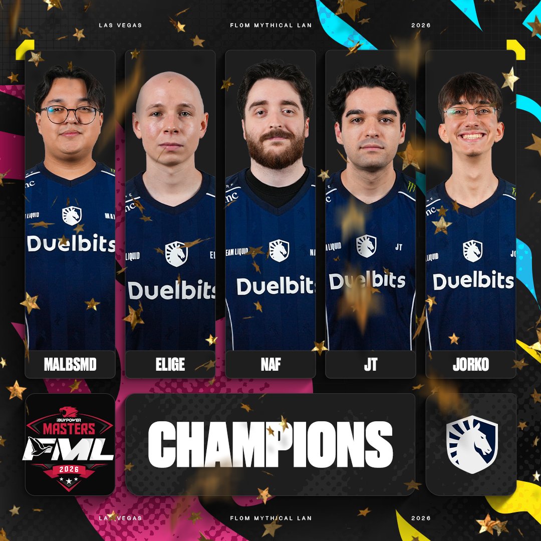 fl0m's tweet photo. 🏆CHAMPIONS AT LAST🏆

@TeamLiquidCS ARE YOUR #FML2026 CHAMPIONS! https://t.co/3yAHZoqVNe