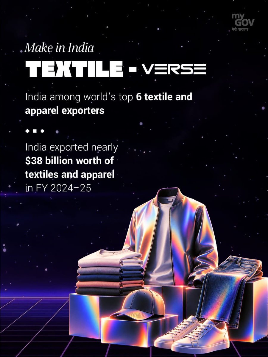 Subash2Dr's tweet photo. #12YearsOfMakeInIndia
Make in India Textile-Verse https://t.co/f1umYcI7aT