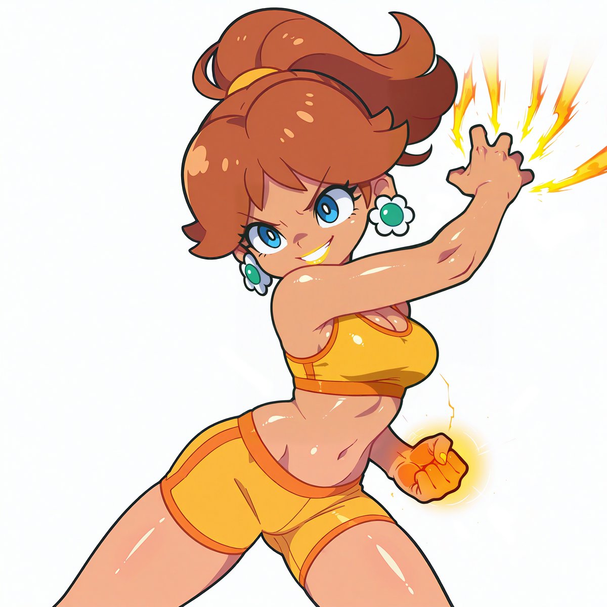 VatticxSylvia's tweet photo. Toony Princess Daisy fighter charging a punch in yellow lipstick and ponytail by Mama Ruth
#princessdaisy #ponytail #femalefighter #yellowlipstick #toony https://t.co/P78tI9ZpdF