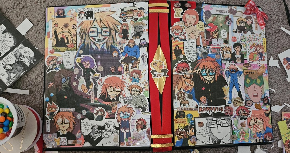 catnratman's tweet photo. #ranfren mini binder (*‘ω‘ *) I intend to put offical comics and merch in the future https://t.co/batYH57fnq