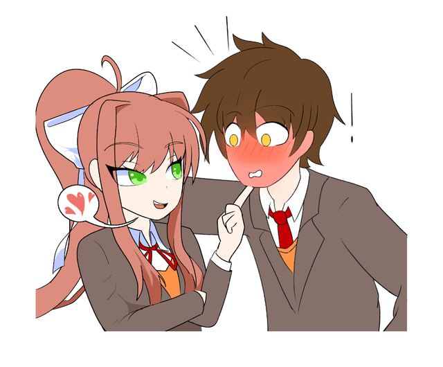 DailyMcMonis's tweet photo. Blush - #ddlc https://t.co/Um6mJbt3ey