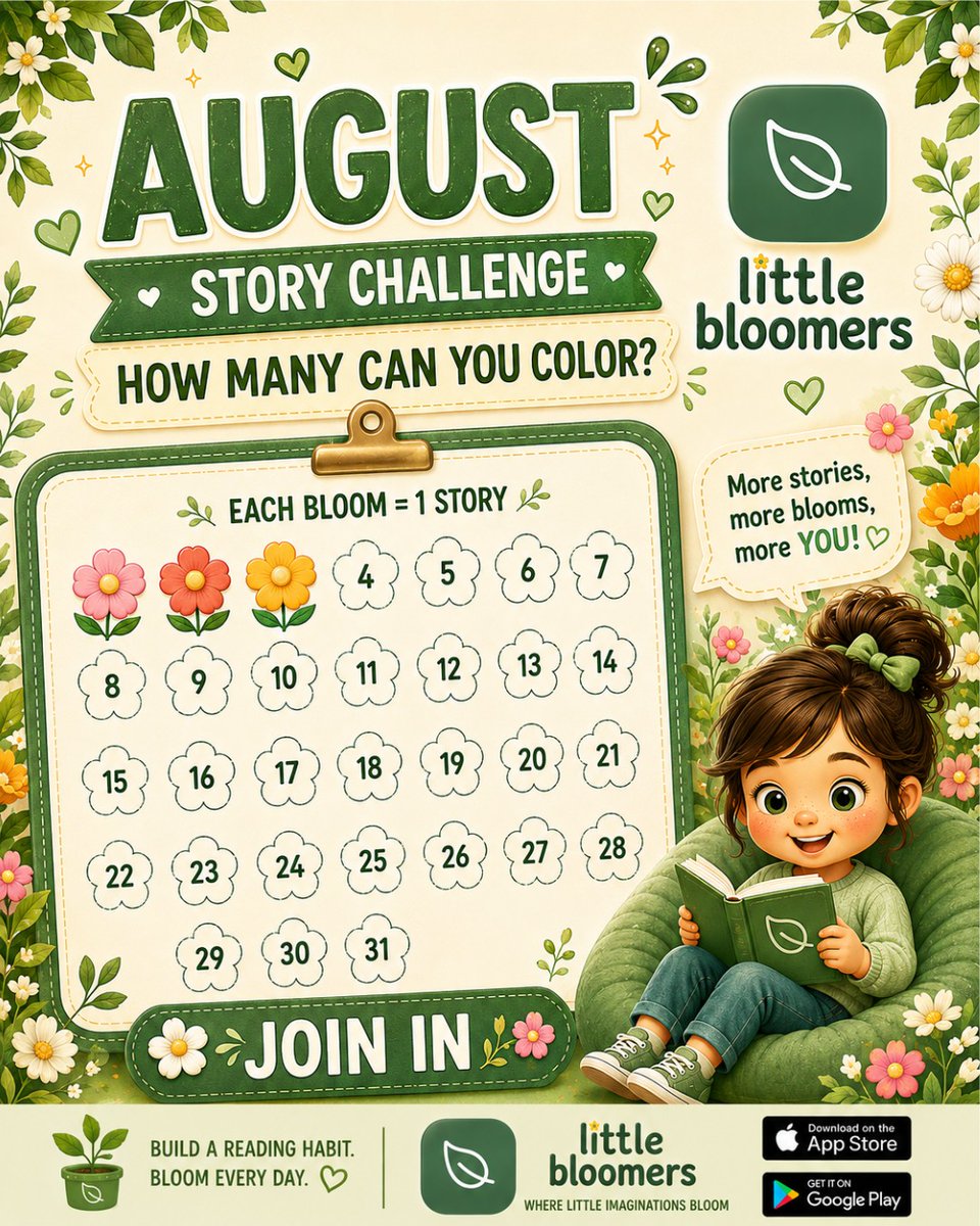 Stifren's tweet photo. How many stories can your little one color and complete this August? No pressure, no prizes—just a fun way to build the habit together. Tell us your goal. https://t.co/Aln41WOuFM