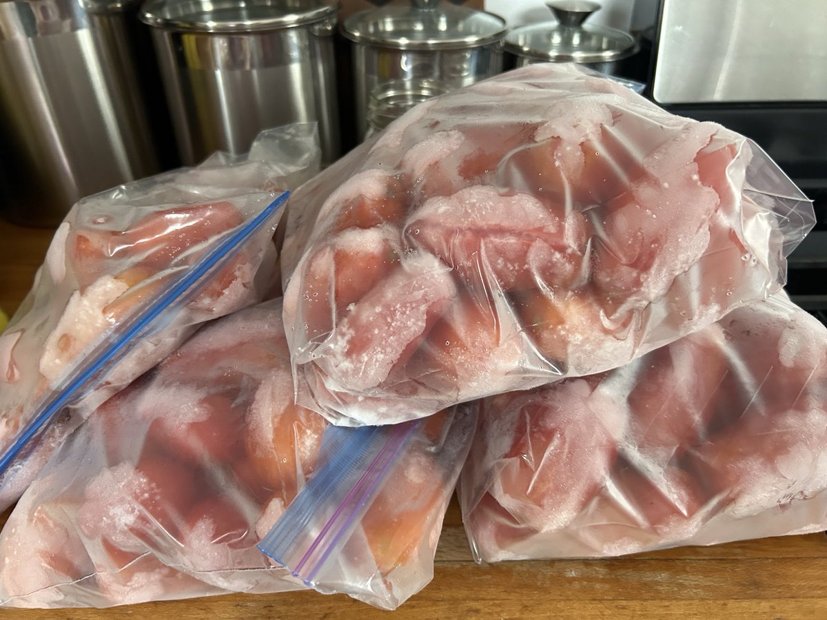 Nobody_Nobody47's tweet photo. Harvest season is winding down. I thought I’d get very few peppers today, but ended up with a lot more than I anticipated. So another batch of salsa it is. I got everything prepped today so that I can can it up after work tomorrow. We grew everything ourselves. Plenty to share! https://t.co/ksXZs7VzHo