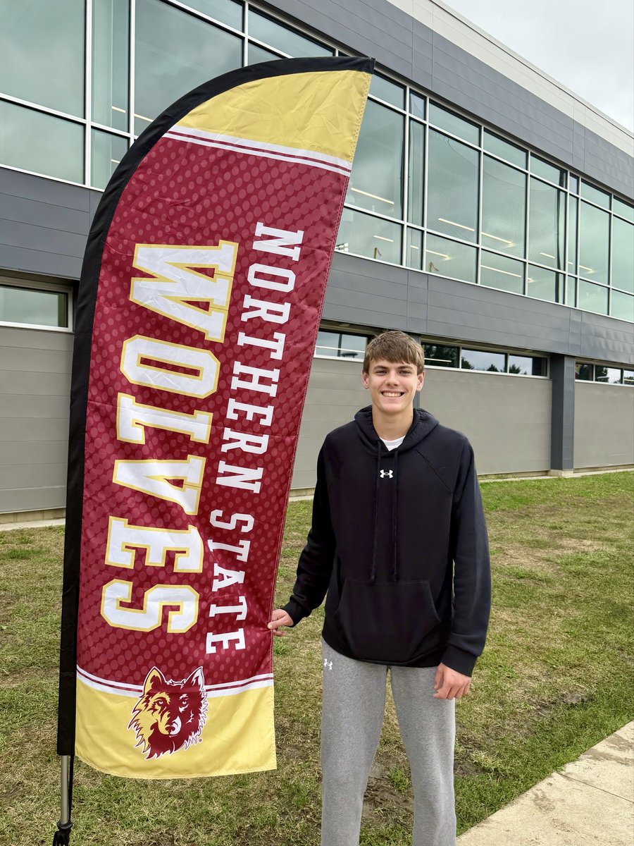 JacobFlemmer's tweet photo. After a great tour and visit with Coach Garner and Coach Dingman, I’m blessed to receive a track offer from Northern State! Thank you to the coaching staff and athletes for making me feel welcome and showing me around! @nsuwolves_tfcc https://t.co/FnmkHwU5az