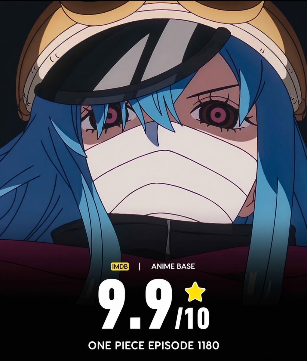 unonumero_56's tweet photo. THE FINAL ONE PIECE EPISODE OF 2026 DEBUTS WITH A 9.9 RATING ON IMDb https://t.co/cIpbwsJ5D5