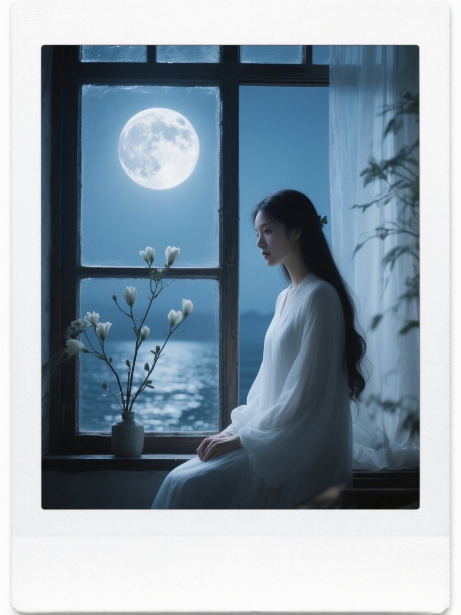 soundwood89's tweet photo. [Under the bright moon, I saw the old man Ji stand by the window, holding a mirror in his hand—what a rare, quiet scene!]， https://t.co/5Ge9xxsw62
