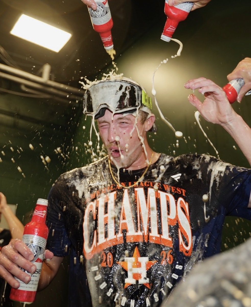 MSSUBaseball's tweet photo. Amazing!!!! Congrats to Logan VanWey &amp; the Houston Astros for clinching the AL West! https://t.co/dZyiGdGVJ2