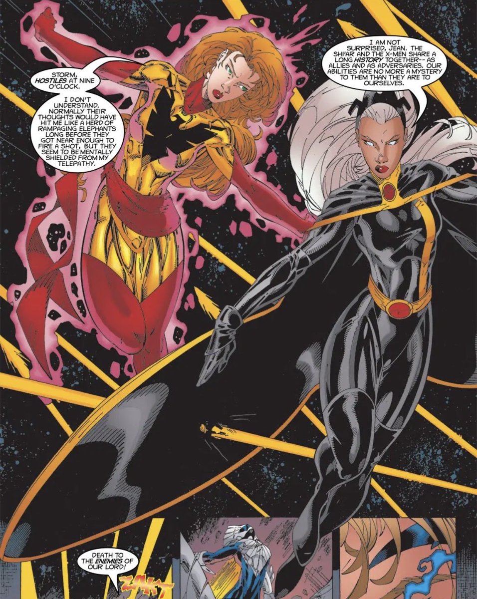 ArchivesJean's tweet photo. Remember the gold, red, and black Phoenix costume from X-Men Unlimited 26?  #xmen #jeangrey https://t.co/txdPaxdhOB