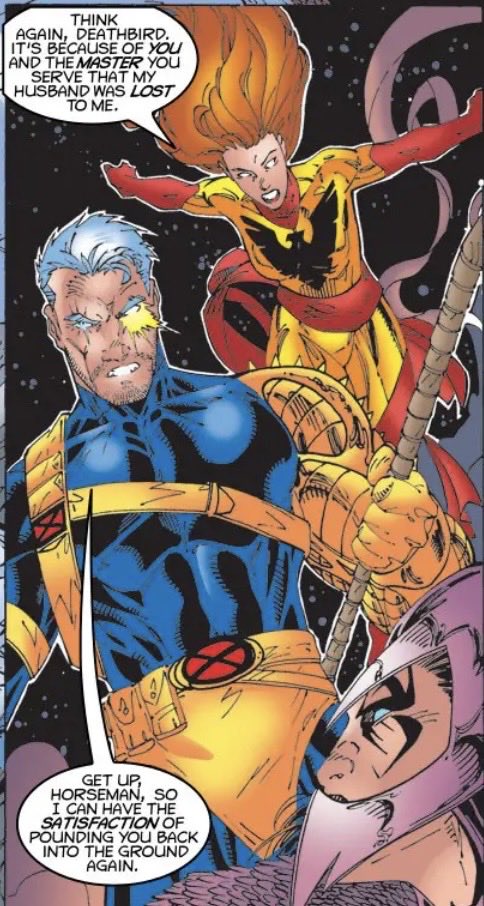 ArchivesJean's tweet photo. Remember the gold, red, and black Phoenix costume from X-Men Unlimited 26?  #xmen #jeangrey https://t.co/txdPaxdhOB