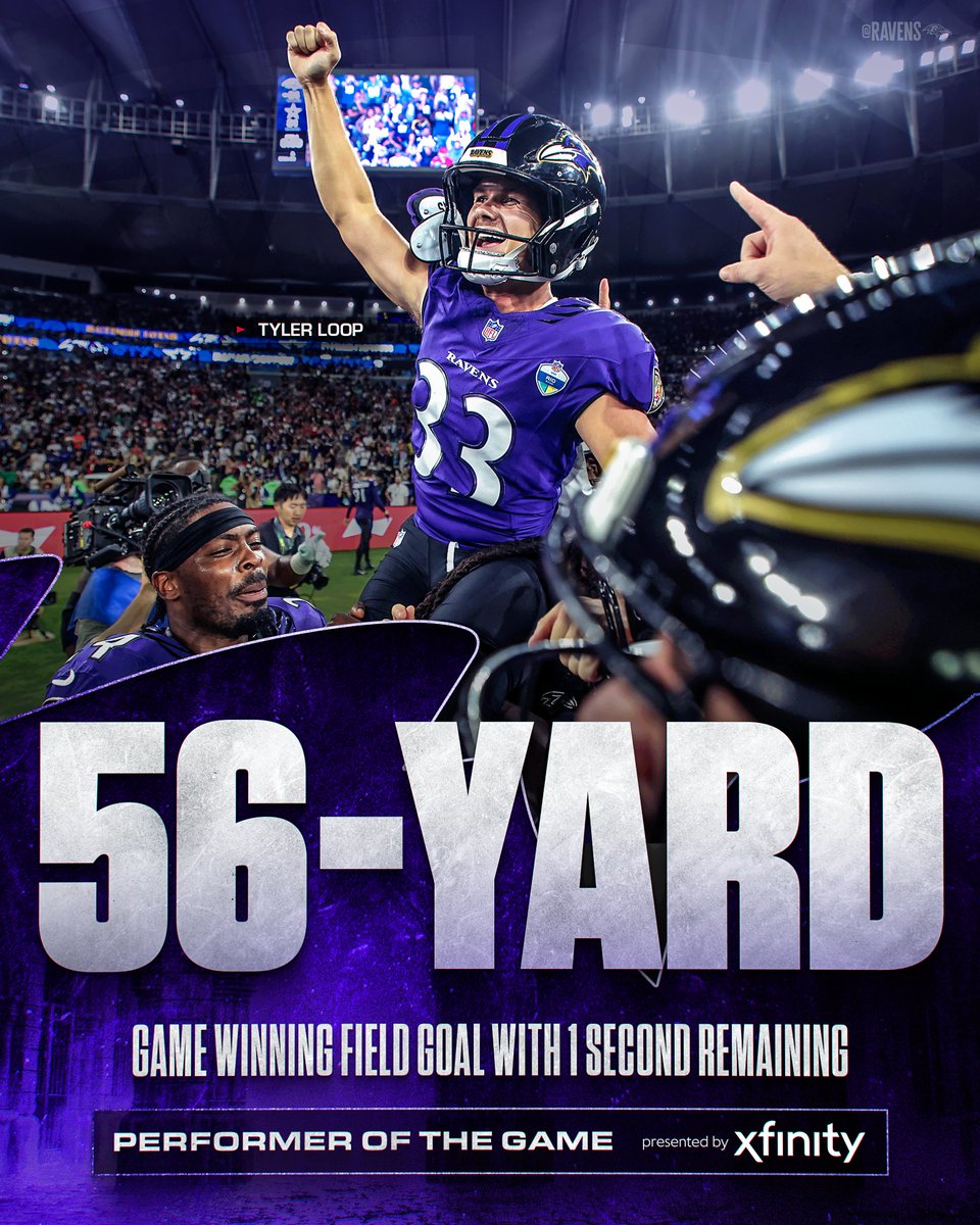 Ravens's tweet photo. Performer of the game? Duh. 

@Xfinity https://t.co/0CY4AogNWP