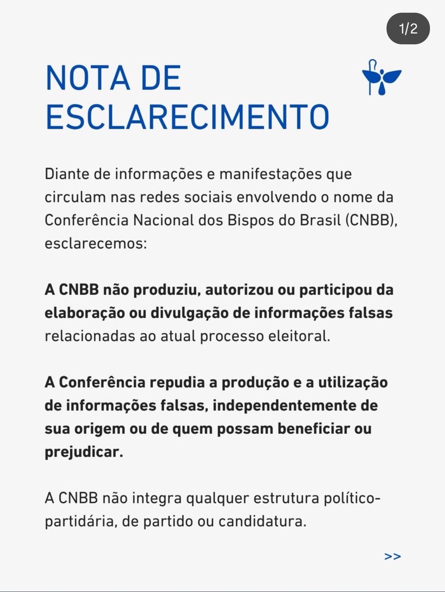 vaidesmaiar's tweet photo. A CNBB rebatendo o Flávio Vorcaro, ops, Bolsonaro https://t.co/cFyRhOQUYi