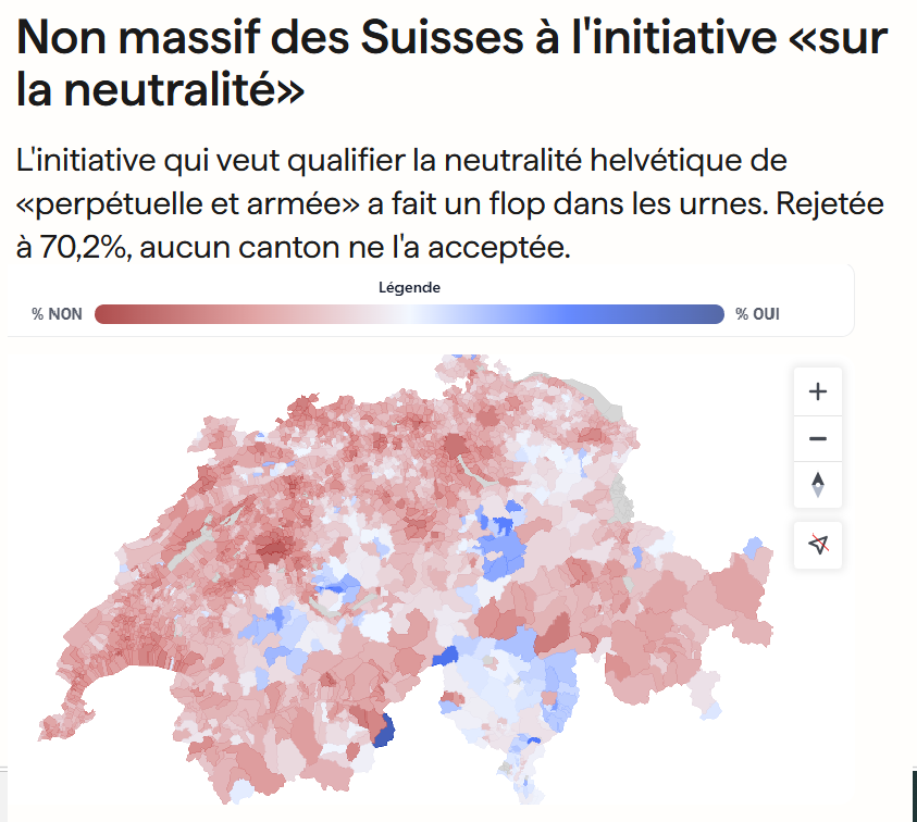 demelchtal777's tweet photo. NOUS 🇨🇭 SOMMES LE PEUPLE LE PLUS STUPIDE DE LA PLANETE
Nous avions la possibilité de sceller la neutralité dans la constitution ce qui aurait permis d'entraver toute action des va-t-en-guerres. Ils ont maintenant la possibilité d'envoyer vos enfants sur le front 🇺🇦. https://t.co/zXraFZyORH