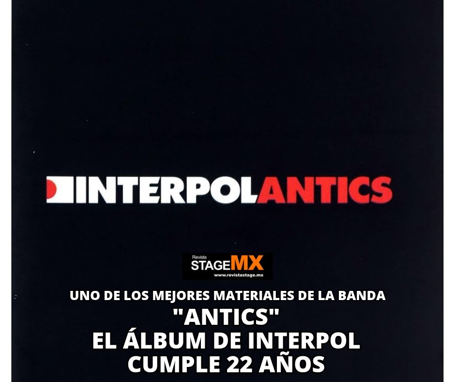 Revista_StageMX's tweet photo. ¡Hoy 'Antics' de Interpol cumple 22 años! 🖤
El disco que nos dio temas icónicos como: "Evil", "Narc", "C'mere", "Slow Hands" y muchos más temas sigue sonando tan oscuro y perfecto como aquel 27 de septiembre de 2004
#Antics #Antics22 #Interpol #InterpolFans #Rock https://t.co/ll2FgbbknP