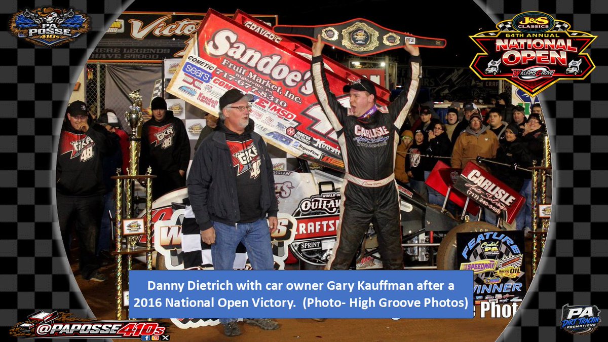 PAPOSSE410s's tweet photo. 2016 @dannydietrich wins the National Open @WilliamsGrove 
@WorldofOutlaws https://t.co/5rQg87WIGc