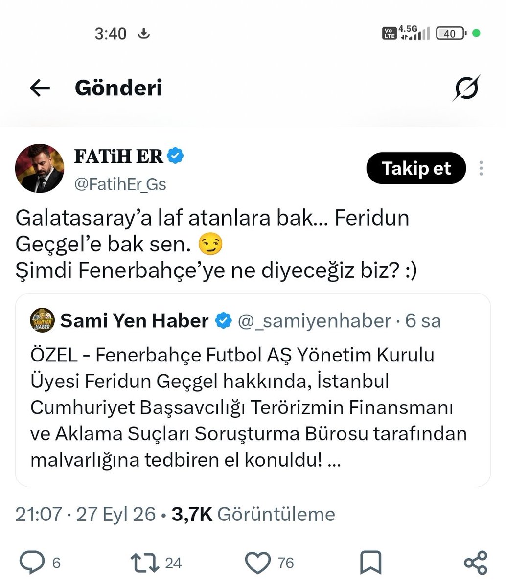 dikfbli's tweet photo. @FatihEr_Gs Feridun bey Ekran resimleri alındı şahısların şirketinizi karalama kampanyasından kaynaklı olarak kayıp olan haklarınızı tazminatla geri alabilirsiniz bu şahıslardan https://t.co/nAAtLqygk5