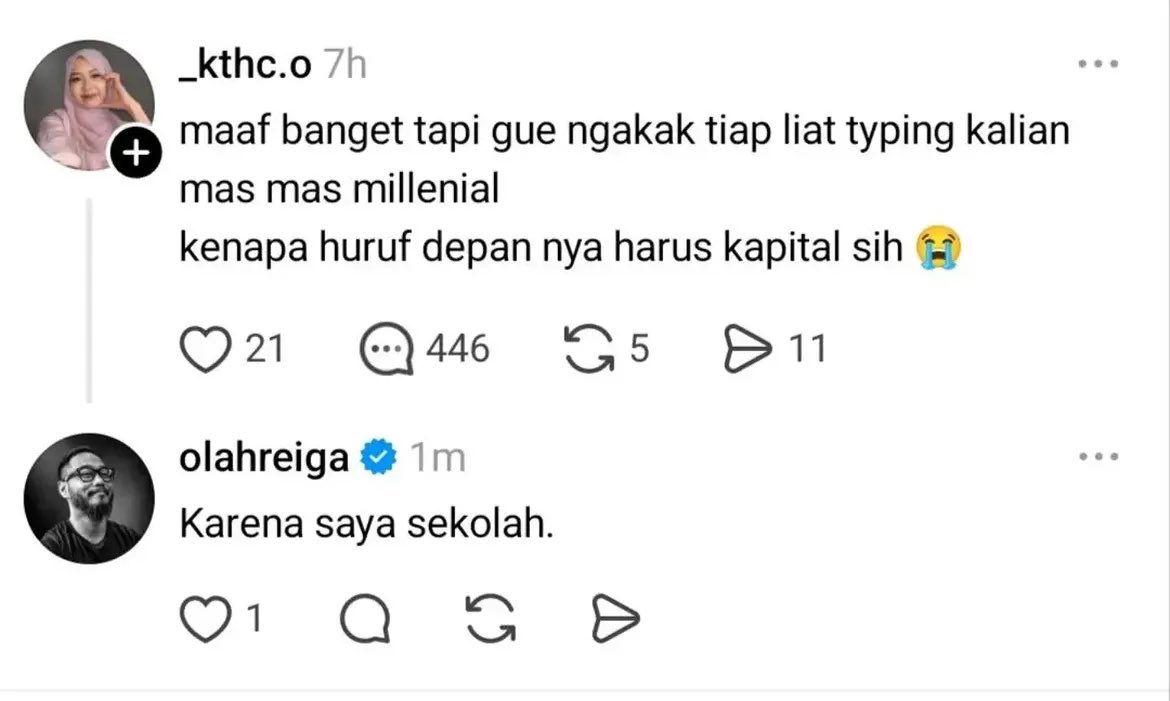 fucekket's tweet photo. Perkara huruf aja di permasalahin dasar gen z https://t.co/zJpnvHT79q