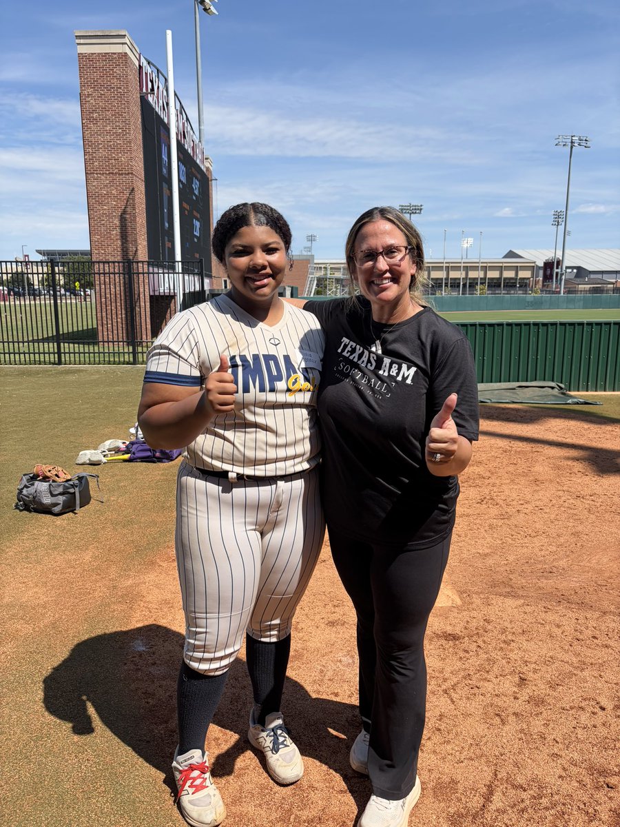 OliviaDonner55's tweet photo. I got to attend the @AggieSoftball pitching clinic today. Learn some good stuff and I’m excited to keep working on it all. Thanks @Trisha_Ford @RussHeffley @EastonHerring @AleeexIbarra and the rest of your staff for building our pitching IQ today. #gigem 

A special shout to my catchers @sofia_wilmot @LCave2031 and all the other catchers who came out to help us work on our game.

@harringtonf12 @IGNational30 @ImpactGoldOrg @SBRRetweets @RecruitMatador @NatlSBRecruit @upnextrecruits @USASoftballREC @THEWOWSB @TopPreps @TOP_D1RECRUITS @ExtraInningSB @SoftbalAmerica @PrepSoftball @AggieSoftball @LineDsoftball