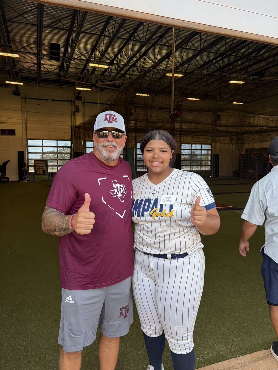 OliviaDonner55's tweet photo. I got to attend the @AggieSoftball pitching clinic today. Learn some good stuff and I’m excited to keep working on it all. Thanks @Trisha_Ford @RussHeffley @EastonHerring @AleeexIbarra and the rest of your staff for building our pitching IQ today. #gigem 

A special shout to my catchers @sofia_wilmot @LCave2031 and all the other catchers who came out to help us work on our game.

@harringtonf12 @IGNational30 @ImpactGoldOrg @SBRRetweets @RecruitMatador @NatlSBRecruit @upnextrecruits @USASoftballREC @THEWOWSB @TopPreps @TOP_D1RECRUITS @ExtraInningSB @SoftbalAmerica @PrepSoftball @AggieSoftball @LineDsoftball