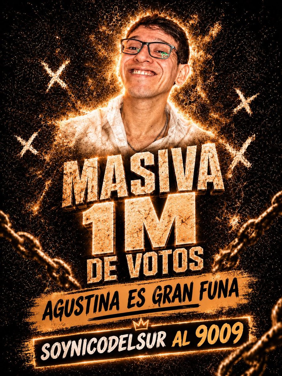 cotyverseee's tweet photo. MASIVA DE VOTOS 
SOYNICODELSUR AL 9009
META: 1M DE VOTOS 
https://t.co/X4XHMoqBSj
@julianation_ https://t.co/AIBLJmWWq5