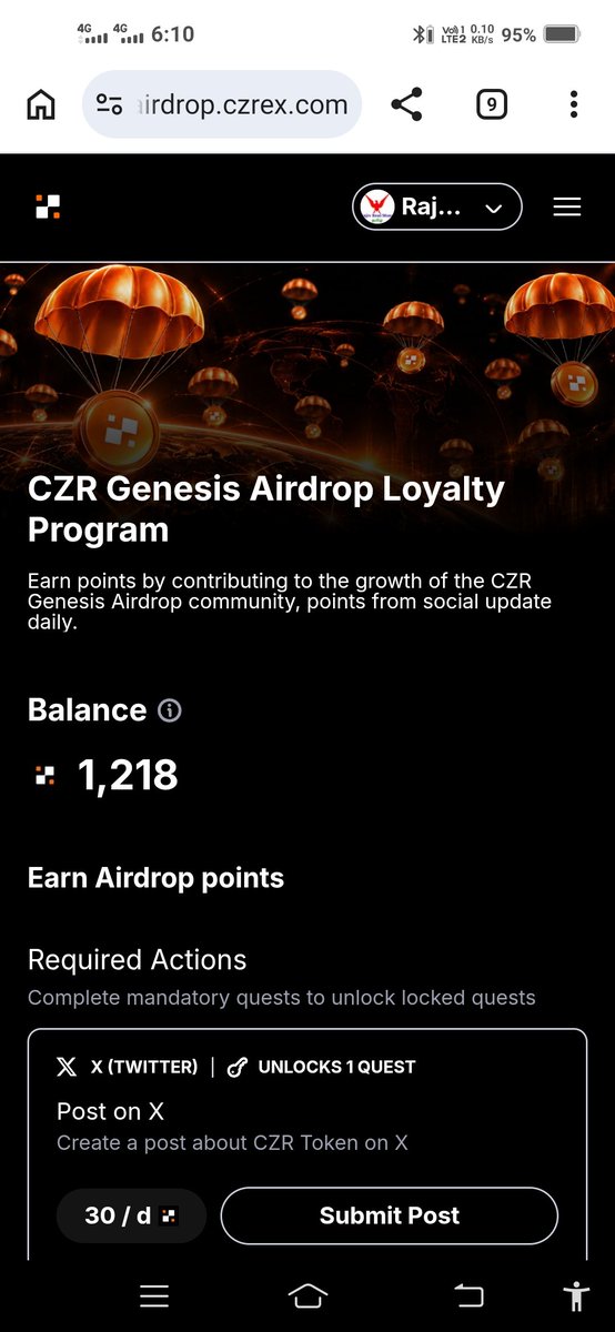 redsunraju98's tweet photo. @czrexchange
Just saw the update on the
$CZR
Genesis Airdrop — pool doubled to 10M tokens and campaign coins are now double (up to 400 max)! Super hyped for this, definitely jumping in before Sept 30. Can't wait for the Oct 1 launch 🔥
#czrtoken #czr GN https://t.co/6X7yE05taw