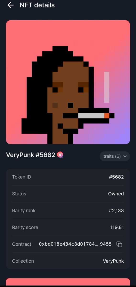 _verychat's tweet photo. I just minted my verypunk nft now 

The minting is in 2 phases.

First phase is free mint for the Top first 6000 in the Telegram mining back in April 

Whatever is left is carried over to phase 2 which is public mint and it will cost 1k $VERY per NFT mint 

#very #verypunks #nft https://t.co/QZtVzOFhwo