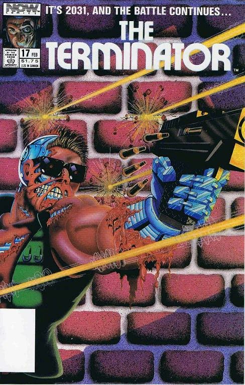 2bdpod's tweet photo. The Terminator #17
"Escape to Silver Dollar"
Humans struggle to survive in a Terminator-run work camp. Final issue of the series.
Feels like PC videogame cover we'd find in a BiWay discount bin.
#comicbookaday #theterminator #robots #nowcomics #comics #ScottChilders https://t.co/tPw9jGhPIC