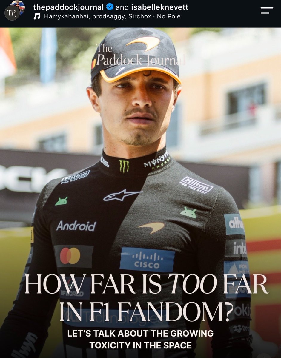 ln4norris's tweet photo. really grateful to have been part of this conversation with The Paddock Journal 🩵 it means a lot to see more space being given to discussions around toxicity in f1 and the impact it can have across the community.

🔗: https://t.co/yZLDqHW4tz https://t.co/W837H6jViv