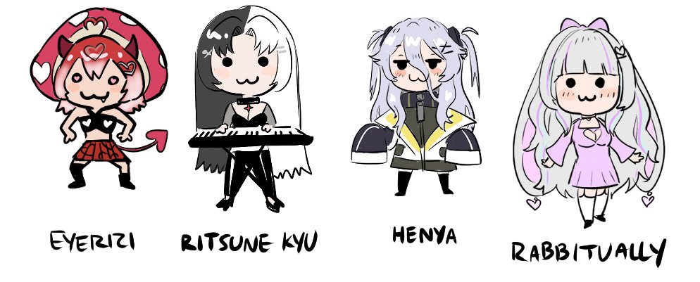 iamBirdyOvo's tweet photo. 4/4 -- These vtubers didn't tell you this, but uhhh...these are actually their 5.0 models. mhm yup!

#doodleriri #vkyuzART #henyart #bunnidoodle https://t.co/ZYFMCzuo4S