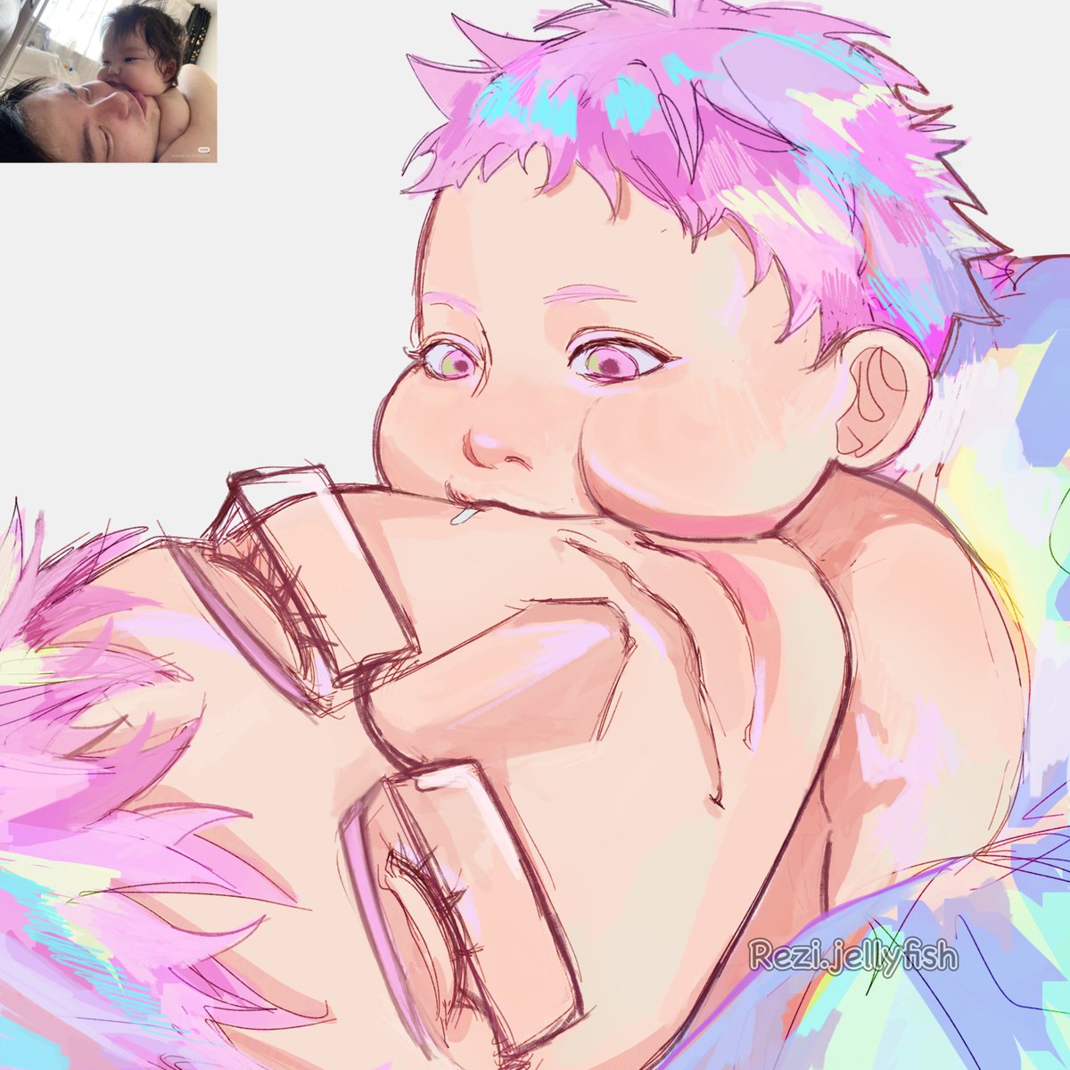 imrezibtw's tweet photo. I love drawing fat baby Yuuji https://t.co/sapeJ5SYj1