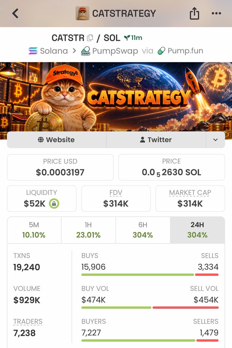Bullish_WoIf's tweet photo. 🚀 $CATSTR went from 15K → 314K MCAP — over 20X from the early entry! 📈🔥

Absolutely went parabolic and exploded

Want to catch the next one early? 👀
DM me for the next call on my TG. 📲

BvnqdYwuFrvi9ds63EtwQLYME89ikJkULnJPAd83pump

#CATSTR #Solana #CryptoAlpha #Memecoin https://t.co/NQizBcAlvP