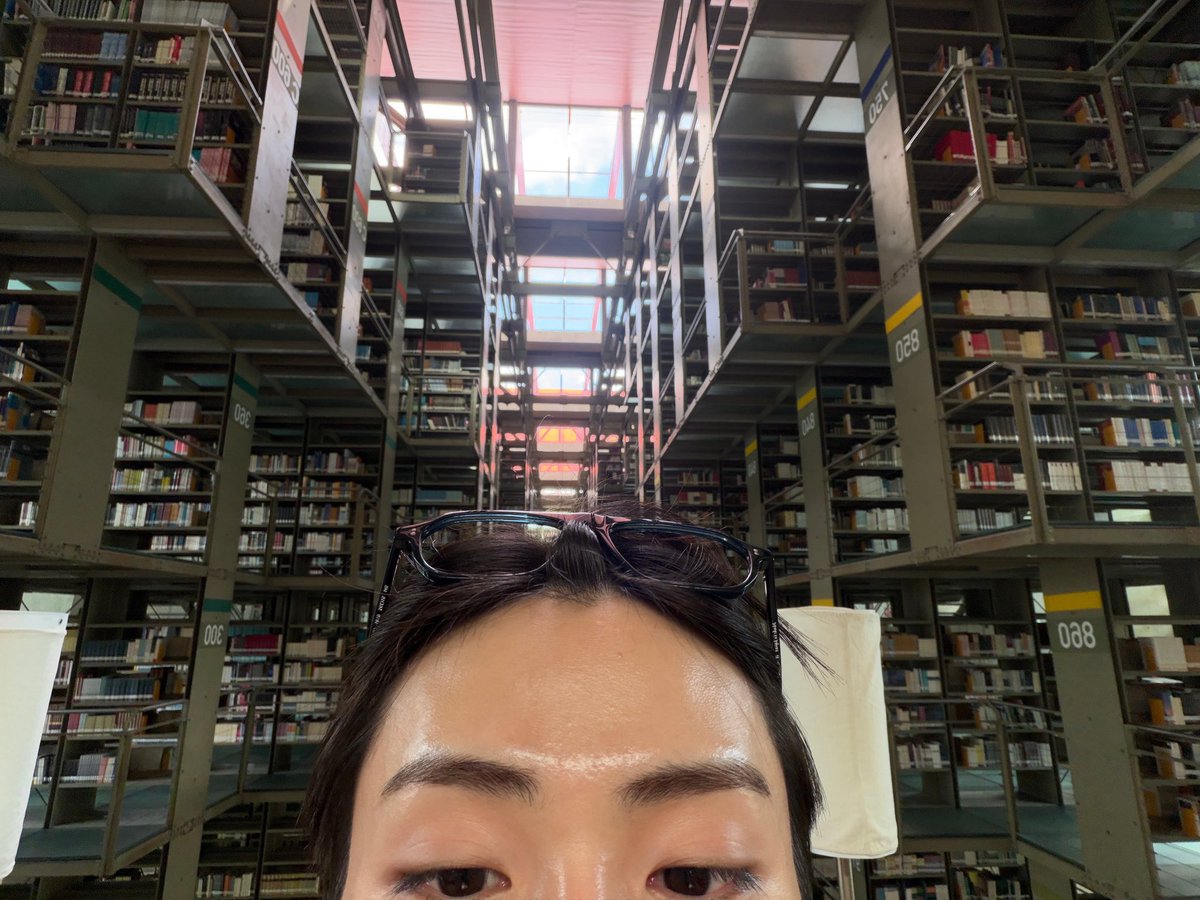 wonyangiful's tweet photo. our book lover went to a library today omg !!! 🤍 but this selfie is killing me what is that angle baby 😭😭 https://t.co/9H3ezwBlJo