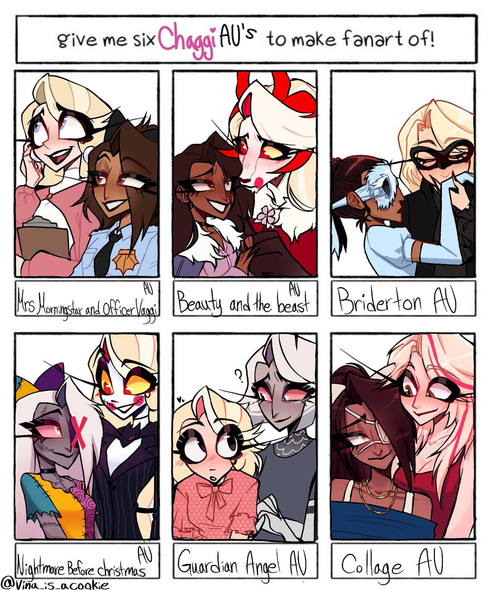 Serenityanimat1's tweet photo. Finished the Chaggi AU art!! 🌈🎀
Had so much fun drawing these 😼‼️🫰
#HazbinHotel #chaggie #chaggi https://t.co/0yQ66wGeKu