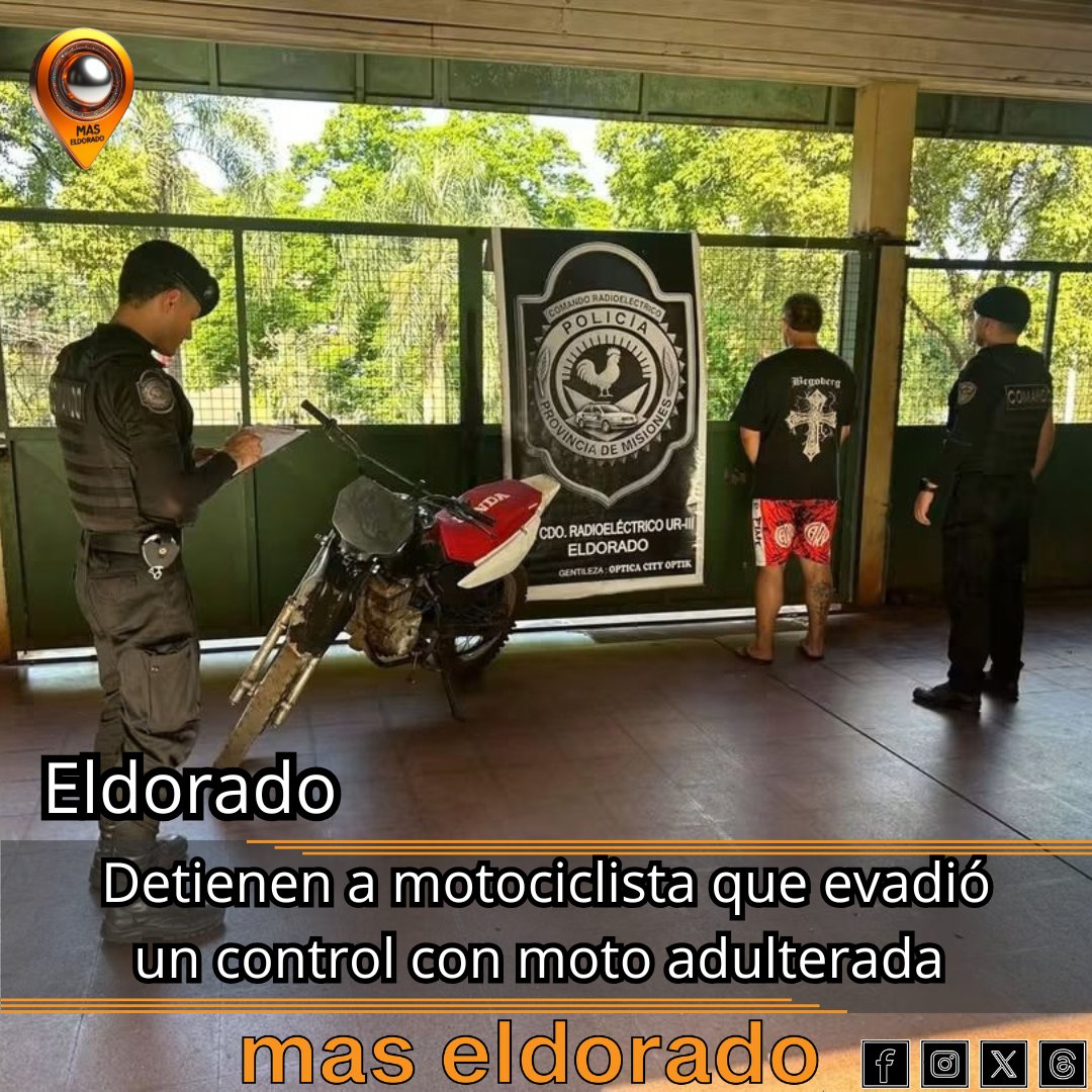 MasEldorado's tweet photo. Un joven de 19 años fue detenido en #eldoradomisiones tras intentar evadir un control...

https://t.co/M9kZtDd2BE https://t.co/C4CwnY70t1