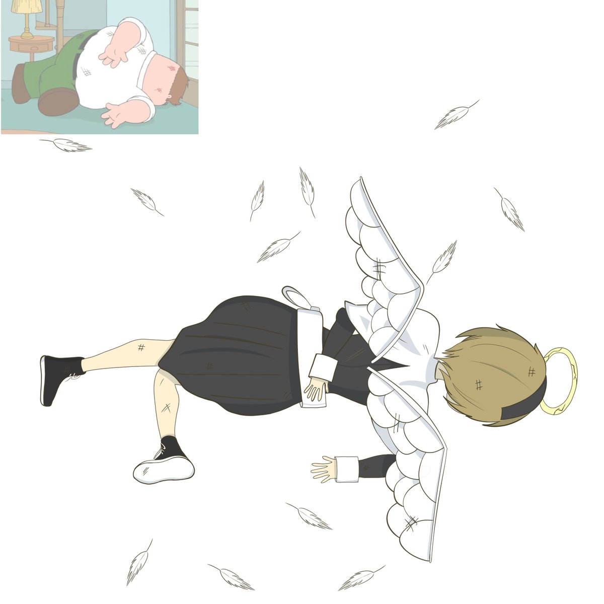 ChaoticZX50's tweet photo. fallen angel (literally)

#邪神ちゃんドロップキック 
#jcdk https://t.co/sXvpEwtcc8