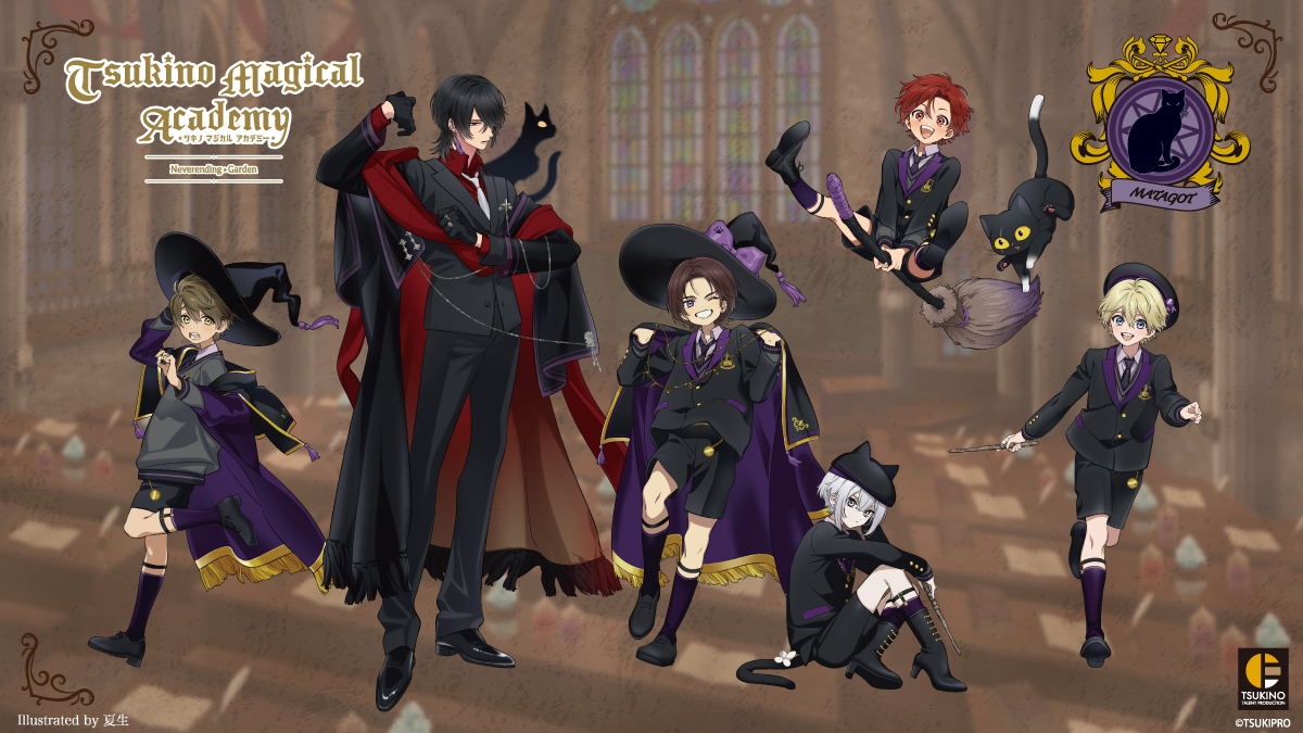 vazzrock_info's tweet photo. #AGF_2026 ツキプロ合同エア舞台
「Tsukino Magical Academy」#ツキマジ

■VAZZY
眞宮孝明、吉良凰香、築 一紗、築 二葉、大山直助、白瀬優馬

🪄孝「…ってわけであとはよろしくね～！」
🪄凰「俺がお前を見ているからな」
🪄一「貸せ、手本を見せてやる」
🪄二「あ～いっけない、遅刻しちゃうよ～」
🪄直「ひゃっほ～～～！このスピードについてこれるかー？」
🪄優「わぁ、すごい！ もうあんな遠くに…！」
