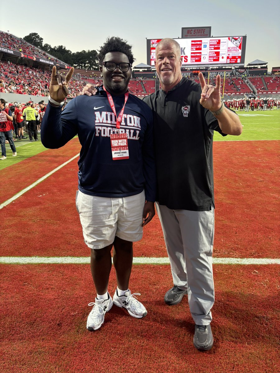 Outworkthework's tweet photo. Raleigh owes me nothing. @Coach2J @PackFootball thanks for having me! https://t.co/lf65k1Muaw