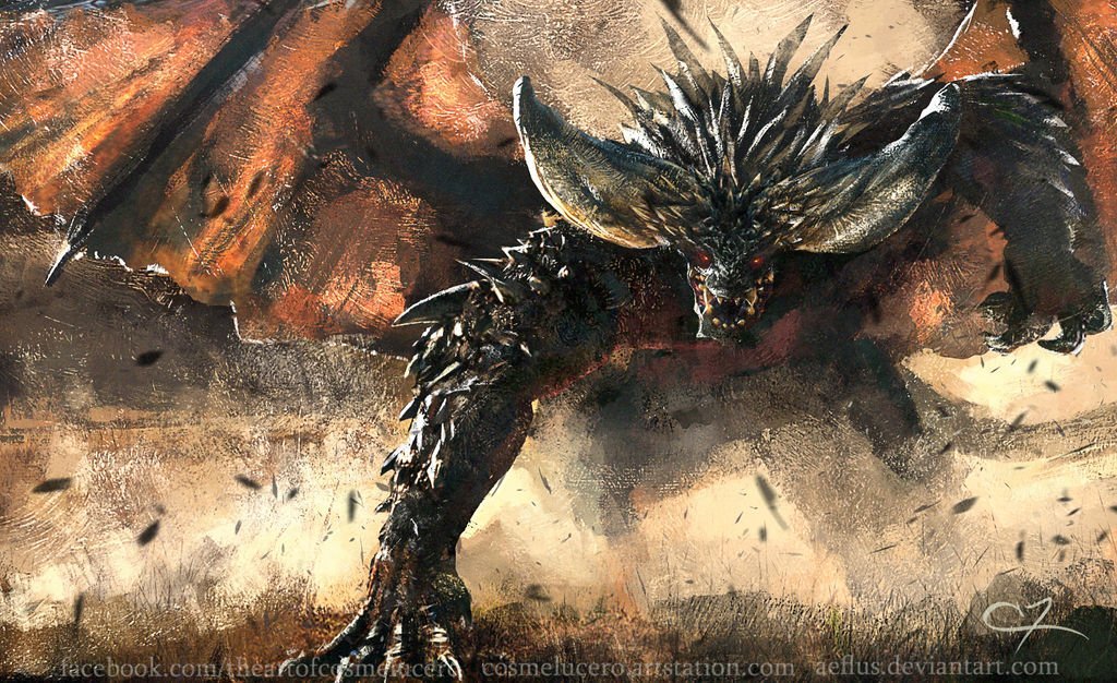 cosmelucero's tweet photo. Nergigante appreciation post, always a blast painting it.
#monsterhunter #fanart https://t.co/yRQrn8wveV