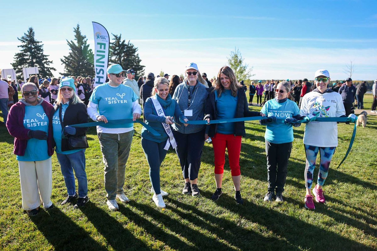 ABDanielleSmith's tweet photo. Ovarian cancer is still the deadliest cancer affecting women in this country. Today we walked together to change that.

To the Teal Sisters who have been diagnosed or survived ovarian cancer and to their families who came out… we are not going to stop until there is a cure!

Thank you to Ovarian Cancer Canada @OvarianCanada for everything you do. For these incredible women, for their families and for the research that will get us there.

Donate at: https://t.co/1cMcZT1vzn