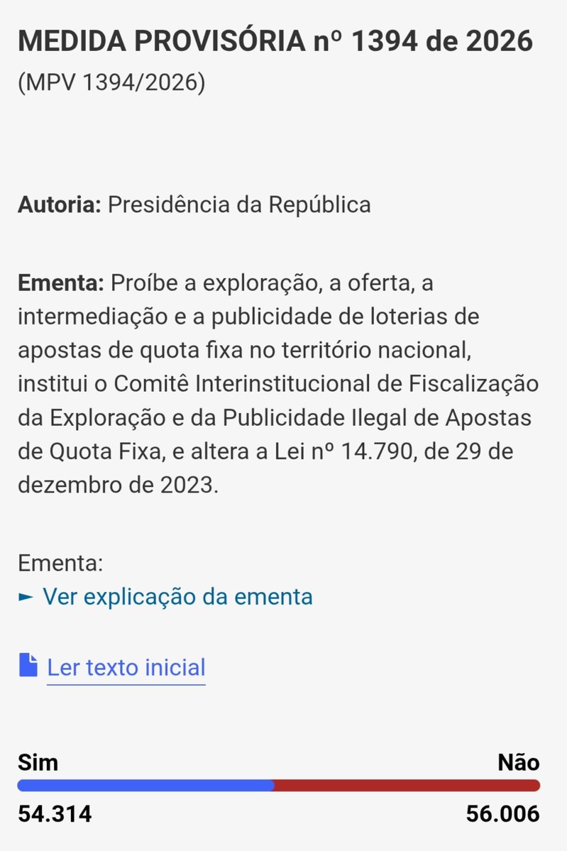 ZaynSquadBrasil's tweet photo. 🚨 Se você é A FAVOR da proibição das plataformas de apostas de quota fixa (BETS) no Brasil, vote “SIM” na consulta pública do Senado 👇🏾

➡️: https://t.co/d15cIVUuFA https://t.co/PE7BNN9PyX