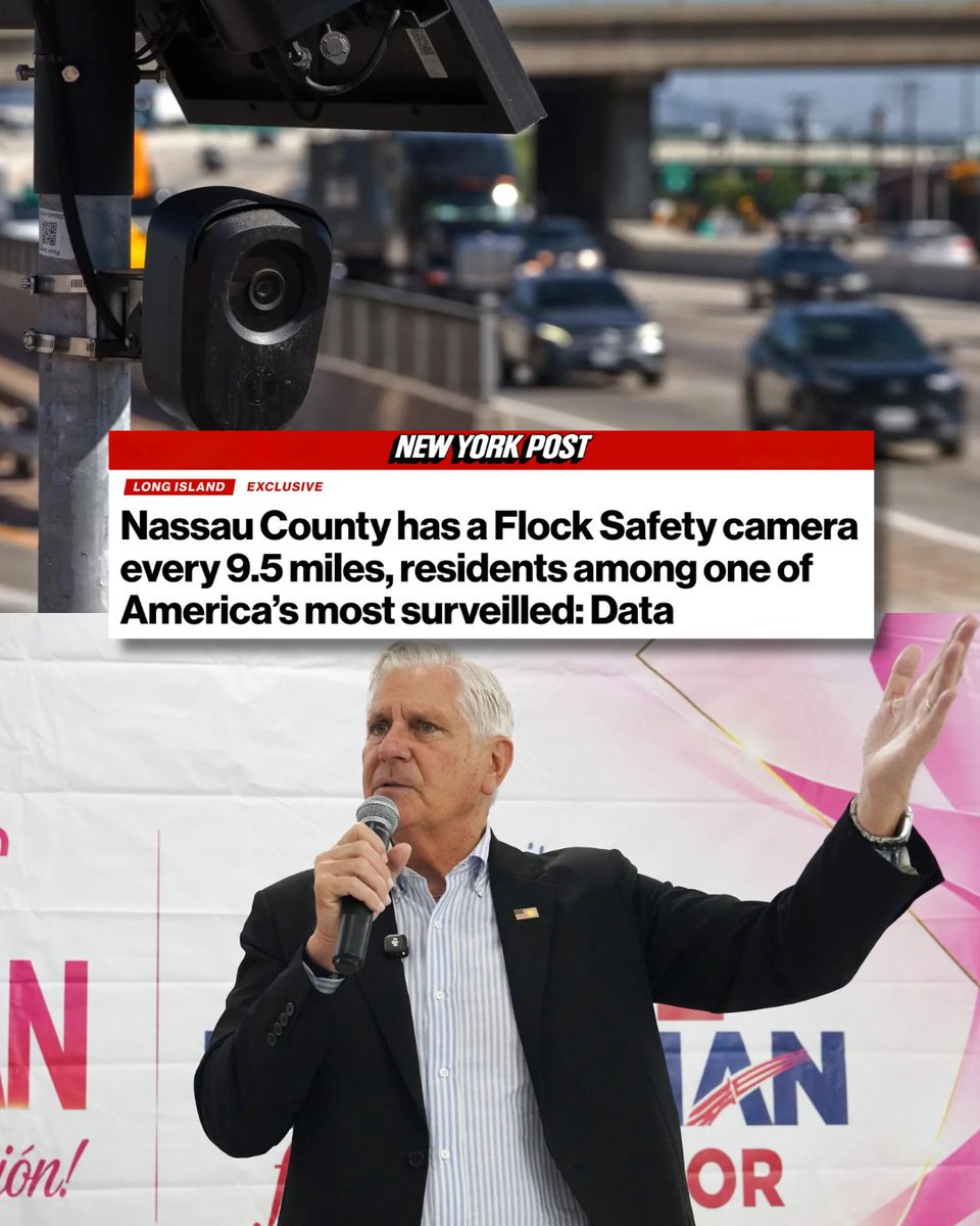 TeamHochul's tweet photo. What the hell is wrong with Bruce Blakeman? 

A secret MAGA militia. 

He supports Nazi sympathizers and a 9/11 denier. 

He’s an ICE enabler. 

And now he’s spying on his own residents? https://t.co/oqrmP9JpRB