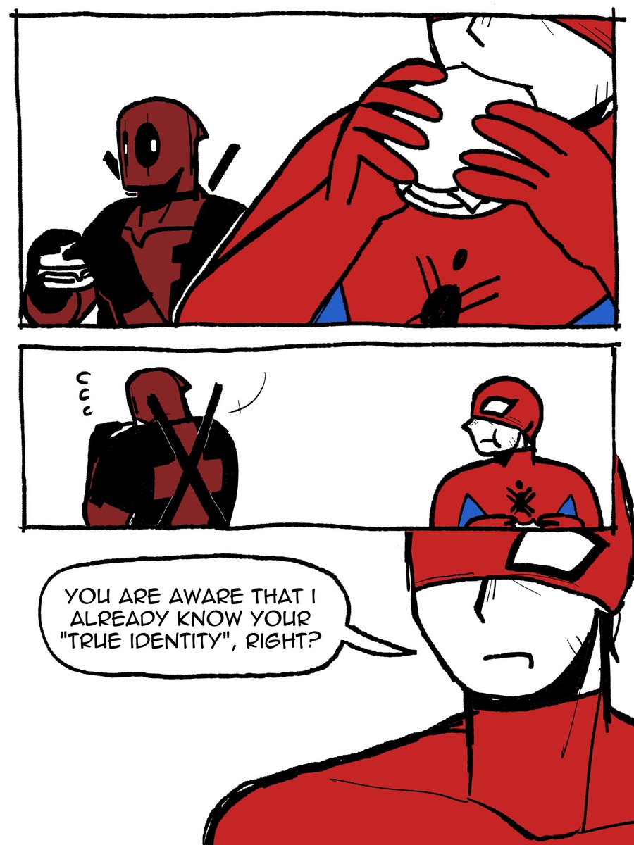 dickeater9993's tweet photo. deadpool shows himself to spiderman 🧵(1/2) #spideypool https://t.co/HIDdCdwXZV